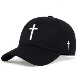 ✝️ Black Adjustable Cap with White Cross ✝️